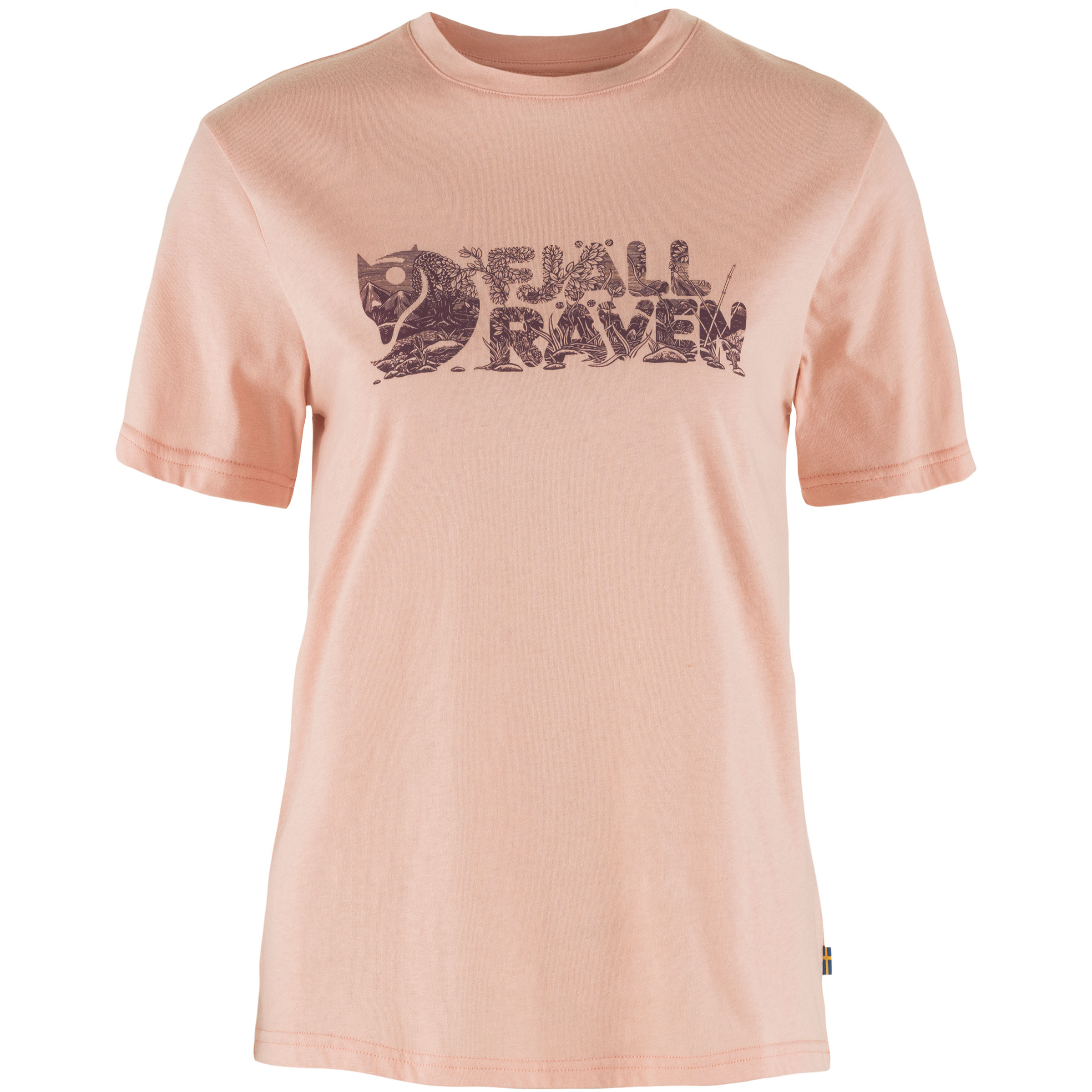 Fjällräven Lush Logo Damen T-Shirts rosa Größe S Trekking Atmungsaktiv