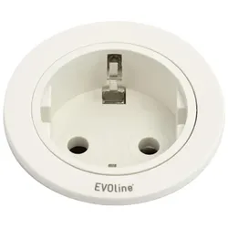 Evoline, Steckdosenleiste, One Einbausteckdose Gehäuse / Zierring weiss (1x, 3 m)
