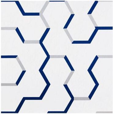 Retro 12x12 Self Adhesive Vinyl Floor Tile - Geo Puzzle - 20 Tiles/20 sq. ft. by Achim Home Décor in Navy