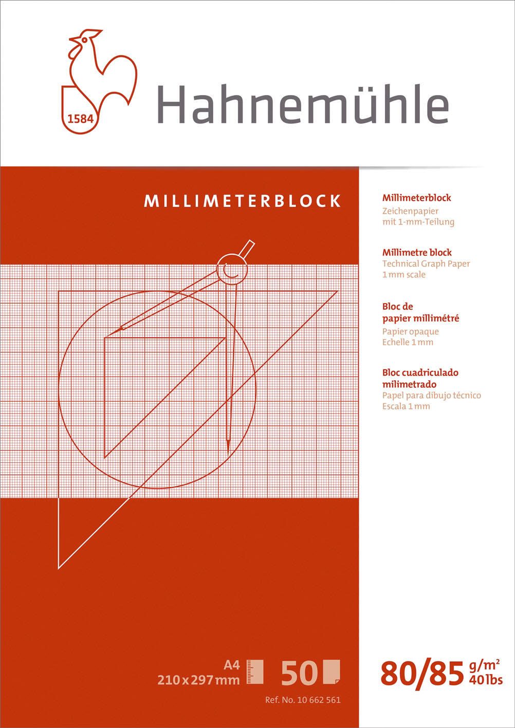 HAHNEMÜHLE Millimeterblock DIN A4 10662561