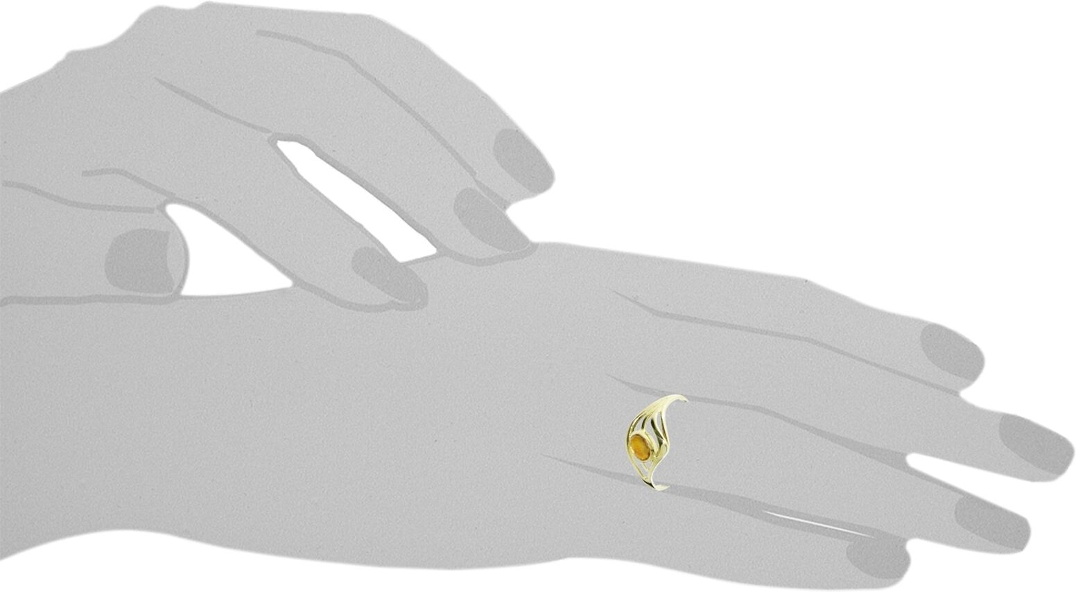 Fingerring OSTSEE-SCHMUCK "Ostsee-Schmuck Ring Hella Ring Hella" Gr. 60, gold (weiß, neutral), Fingerringe, Damen, 60 (19,1), Gelbgold 333, Fingerring