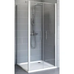 Schulte  ExpressPlus  Alexa  Style  2.0  Pendeltür  mit  Seitenwand  Alu-Natur  900x900x1920  mm  inkl.  Duschwanne