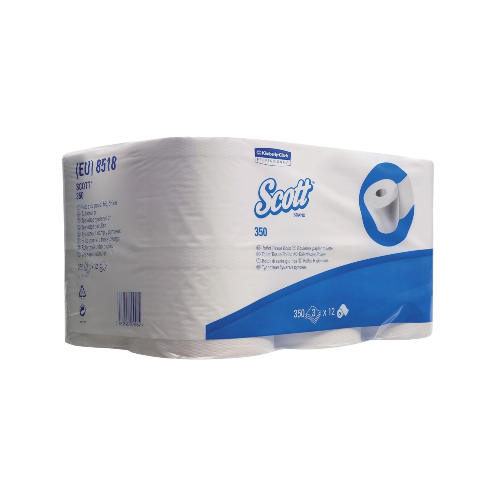 SCOTT 350 Toilet-Tissue 3lag. hochweiß 6x350Blatt ; SCOTT Safety (8518)