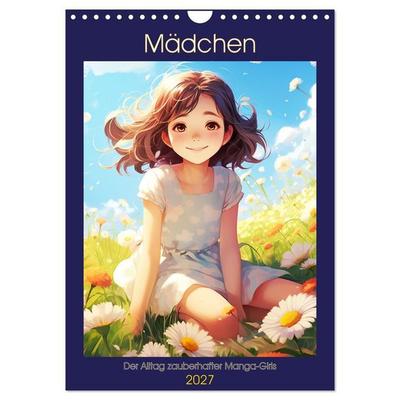 Mädchen. Der Alltag zauberhafter Manga-Girls (Wandkalender 2027 DIN A4 hoch), CALVENDO Monatskalender