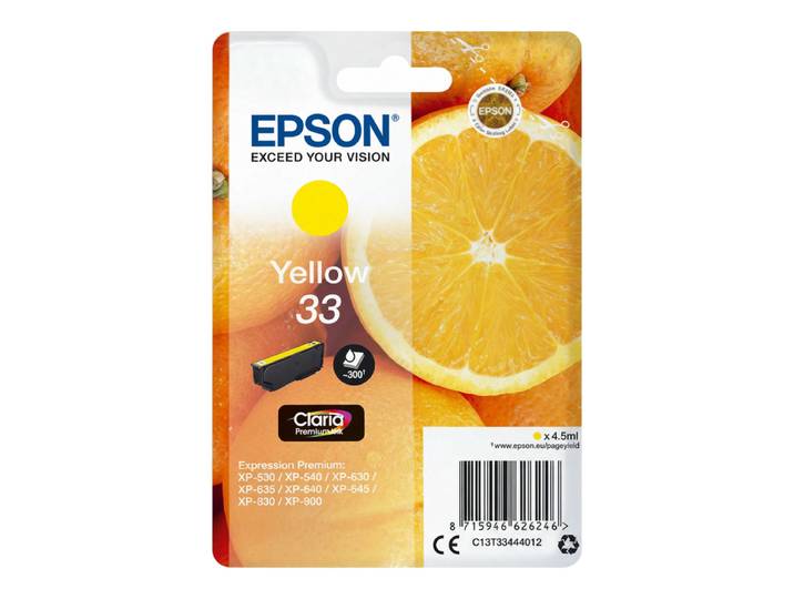 Epson Oranges Claria Premium inkt, geel, enkelverpakking 33
