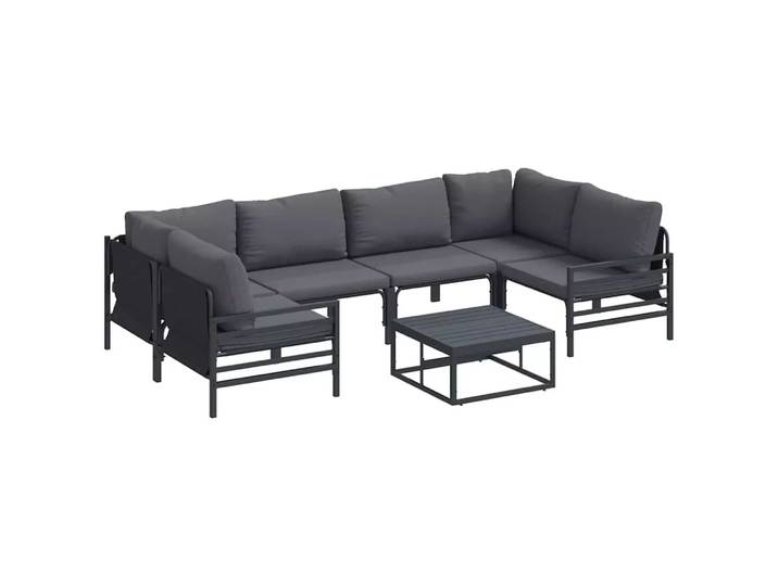 VidaXL - Modernes sofa stahl, One Size, Schwarz