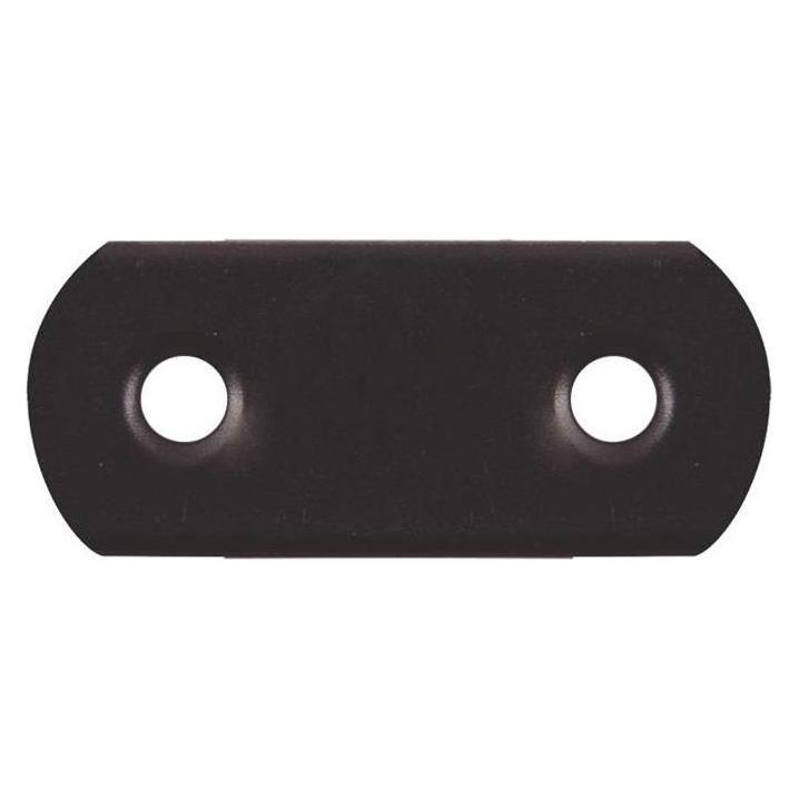 GAH Flachverbinder Länge 37 mm Breite 16 mm Stärke 1,5 mm Stahl schwarz kunststoffbeschichtet (Flachverbinder, 100 Stk.) (329365)