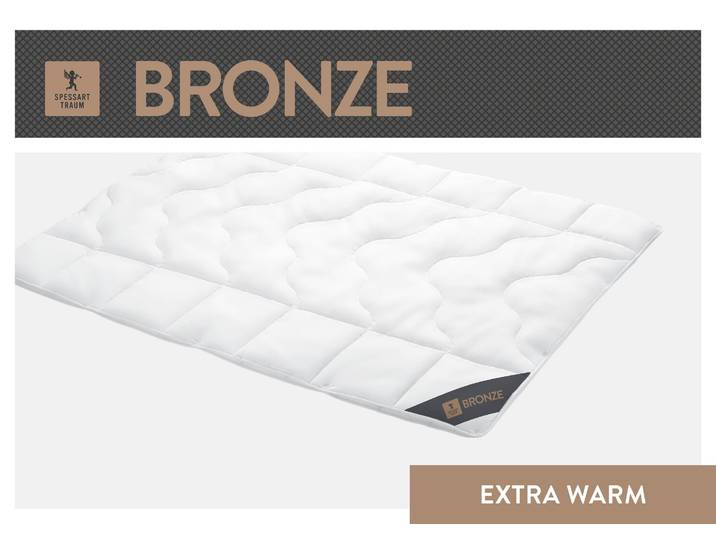 Baumwollbettdecke SPESSARTTRAUM Bronze , weiss (weiß), B:155cm L:220cm, Bettdecken Bezug: 100% Baumwolle. Bettdecken Füllung: 100% Polyester, Bettdecken, Baumwollbettdecke, hergestellt in Deutschland, allergikerfreundlich