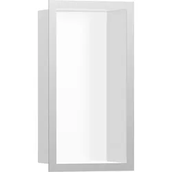 Hansgrohe XtraStoris Individual Wandnische Mattweiß mit Designrahmen 300x150x100 mm, Edelstahl V2A, für Nass- und Trockenbau