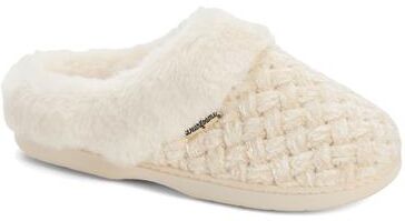 Women's Claire Cable Knit Chenille Clog by Dearfoams in Cream (Size L M)