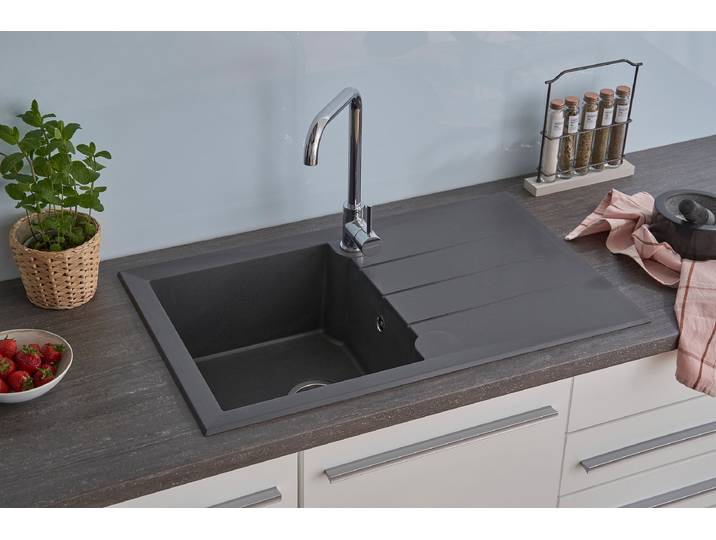 Évier de cuisine Alineo 81cm Gris