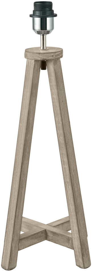 Ebern Designs Dzifa Solid Wood Tripod Lamp Grey 49cm H X 22.5cm W X 22.5cm D