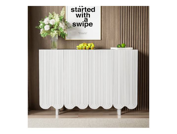Fine Life Pro Sideboard Sideboard, tropfenförmiges Sideboard mit Pufferscharnier