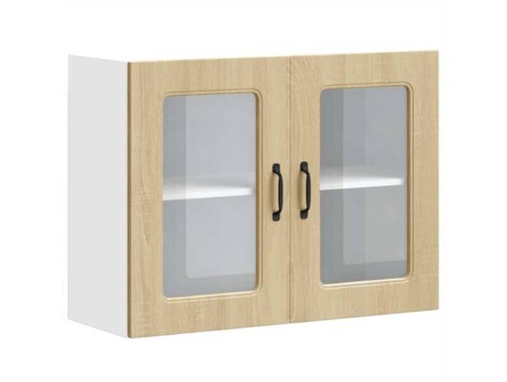 vidaXL Küchen-Hängeschrank mit Glastür Kalmar Sonoma-Eiche Holzwerkstoff