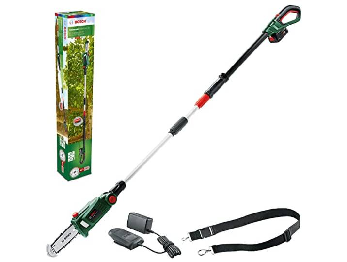 Bosch Lawn and Garden ChainPole 18 Accu Hoogsnoeier, Accu, Oplader, Doos, 18 V Systeem, 2,5 Ah, Groen