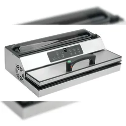 METRO Professional Balkenvakuumierer GVS2040, Edelstahl, 49.3 x 30.1 x 16.2 cm, max. Beutelbreite: 40 cm, Schnellstart, silber