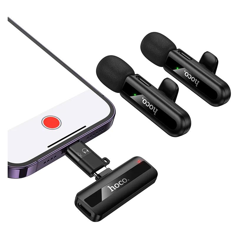 Hoco Other Computer Accessory Wireless double microphone Lightning / USB C L20A black (62925551)