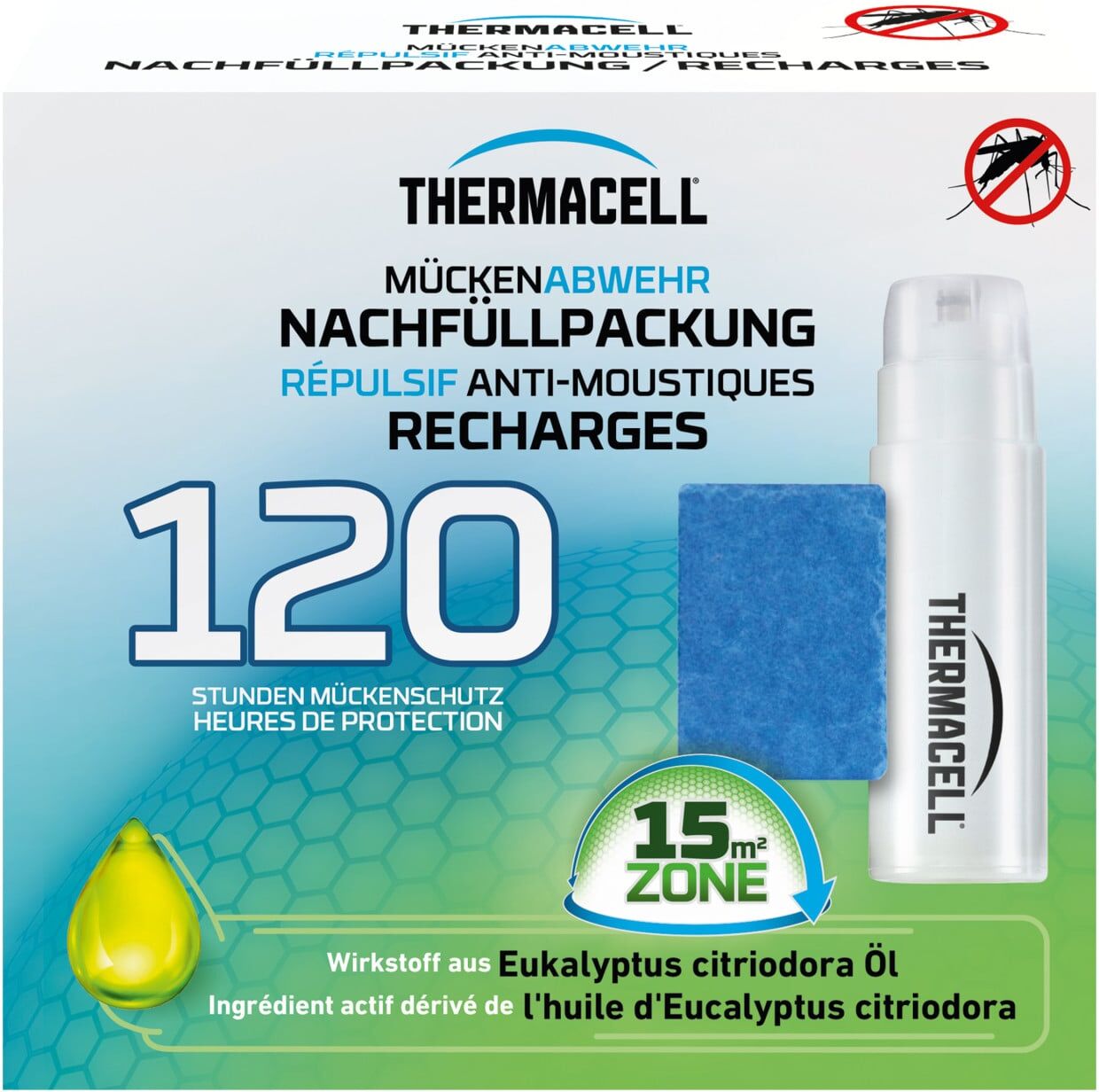 Thermacell Mückenabwehr Nachfüllpackung 120 Stunden 1 Stück mit natürlichem Wirkstoff