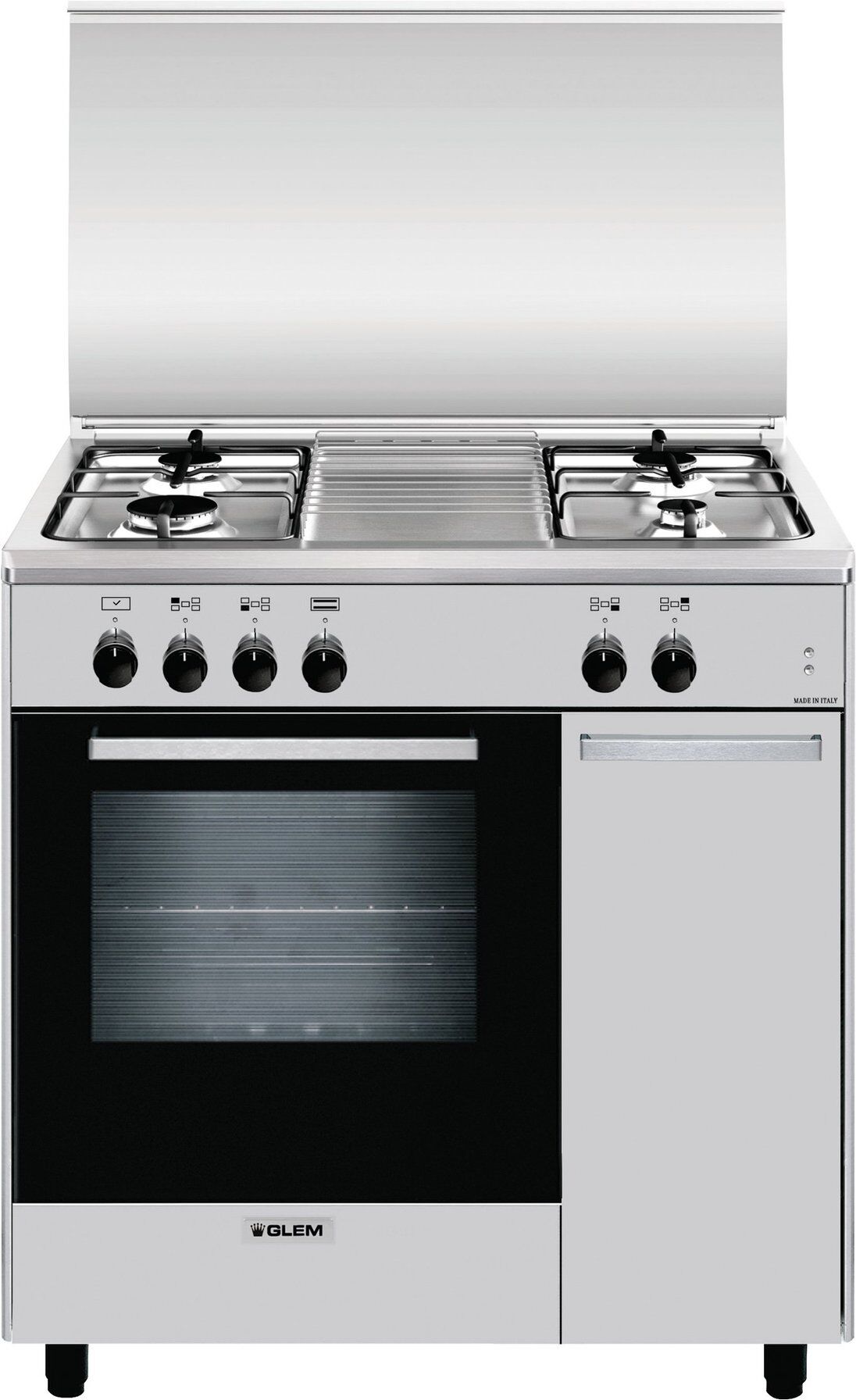 Cucina gas Glem Gas ALPHA AS854EI Inox