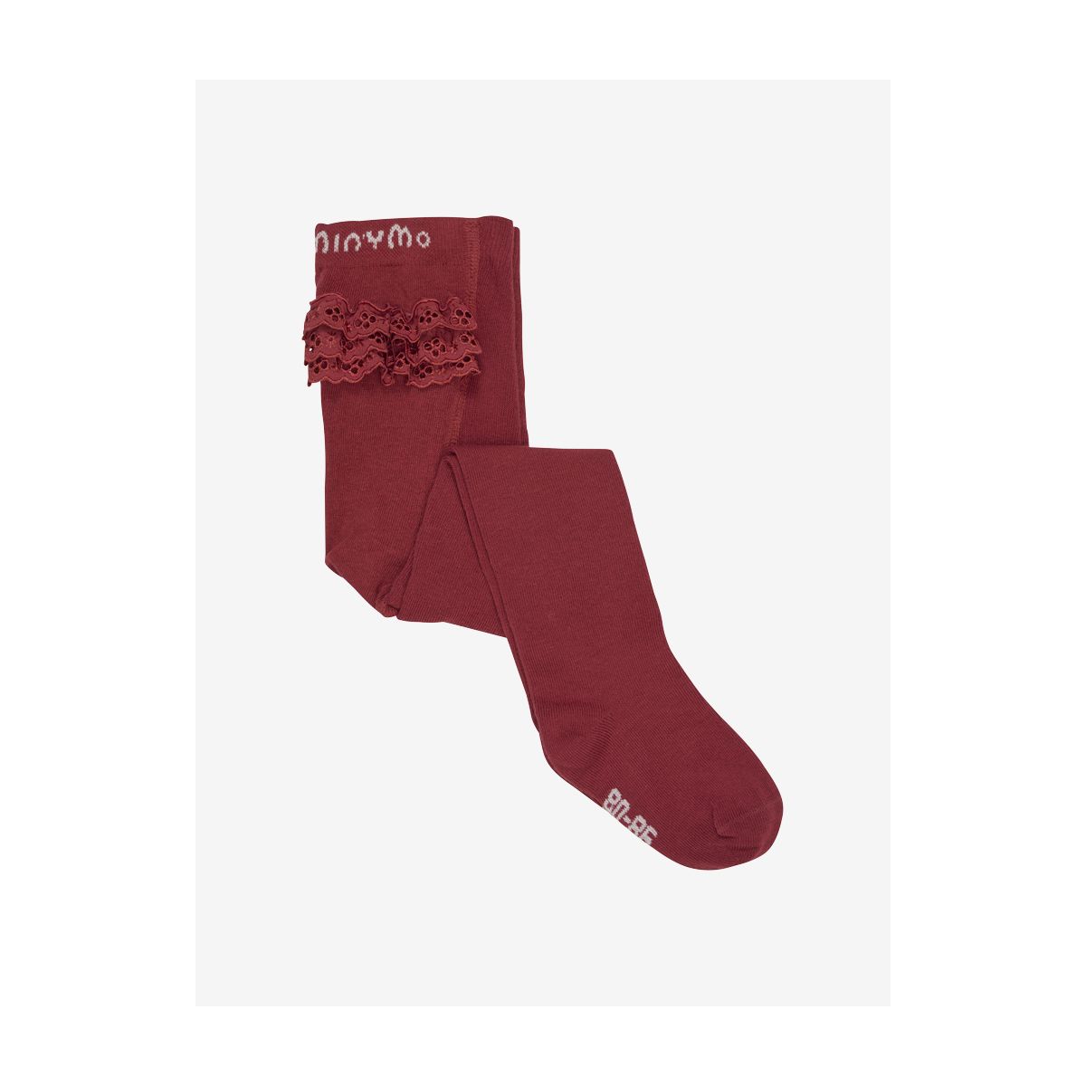 Minymo Stocking w. Lace rio red (4988) 56\62 6281-4988-56\62