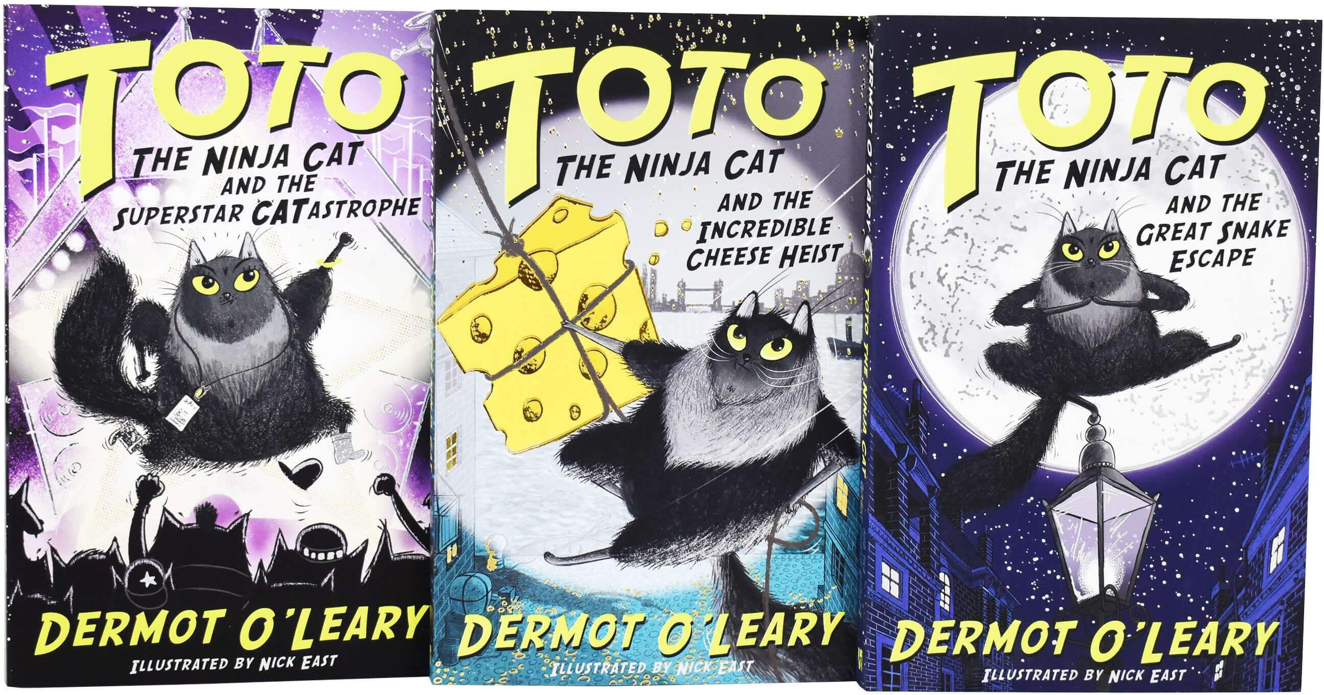 Toto the Ninja Cat Series By Dermot O'Leary 3 Books Collection Set - Ages 7-9 - Paperback Hodder & Stoughton