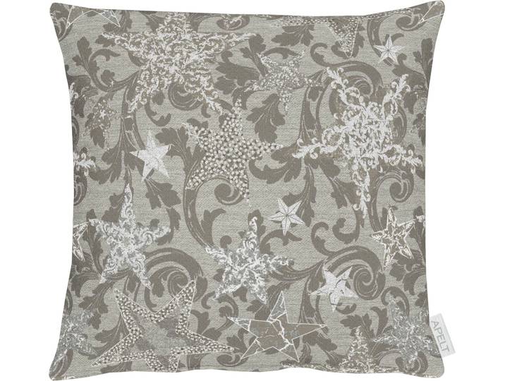 Dekokissen APELT 4711 Gr. 1, grau (taupe, gemustert), B:40cm H:1cm L:40cm, Obermaterial: 65% Polyester, 30% Viskose, 5% Polyacryl, Dekokissen_Sitzkissen_Kissenhüllen, Dekokissen, 4711 40X40