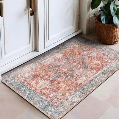 World Rug Gallery Vintage Inspired Distressed Machine Washable Area Rug