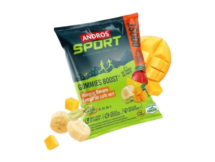 ANDROS SPORT Gummies Mangue-Banane Sachet Pack de 14x30g