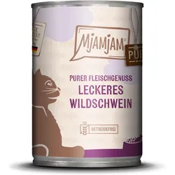 MjAMjAM Sparpaket 12 x  400g Wildschwein pur Cat