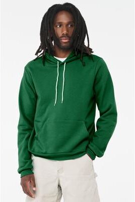 Bella + Canvas 3719 Sponge Fleece Hoodie in Kelly size XS B3719, BC3719