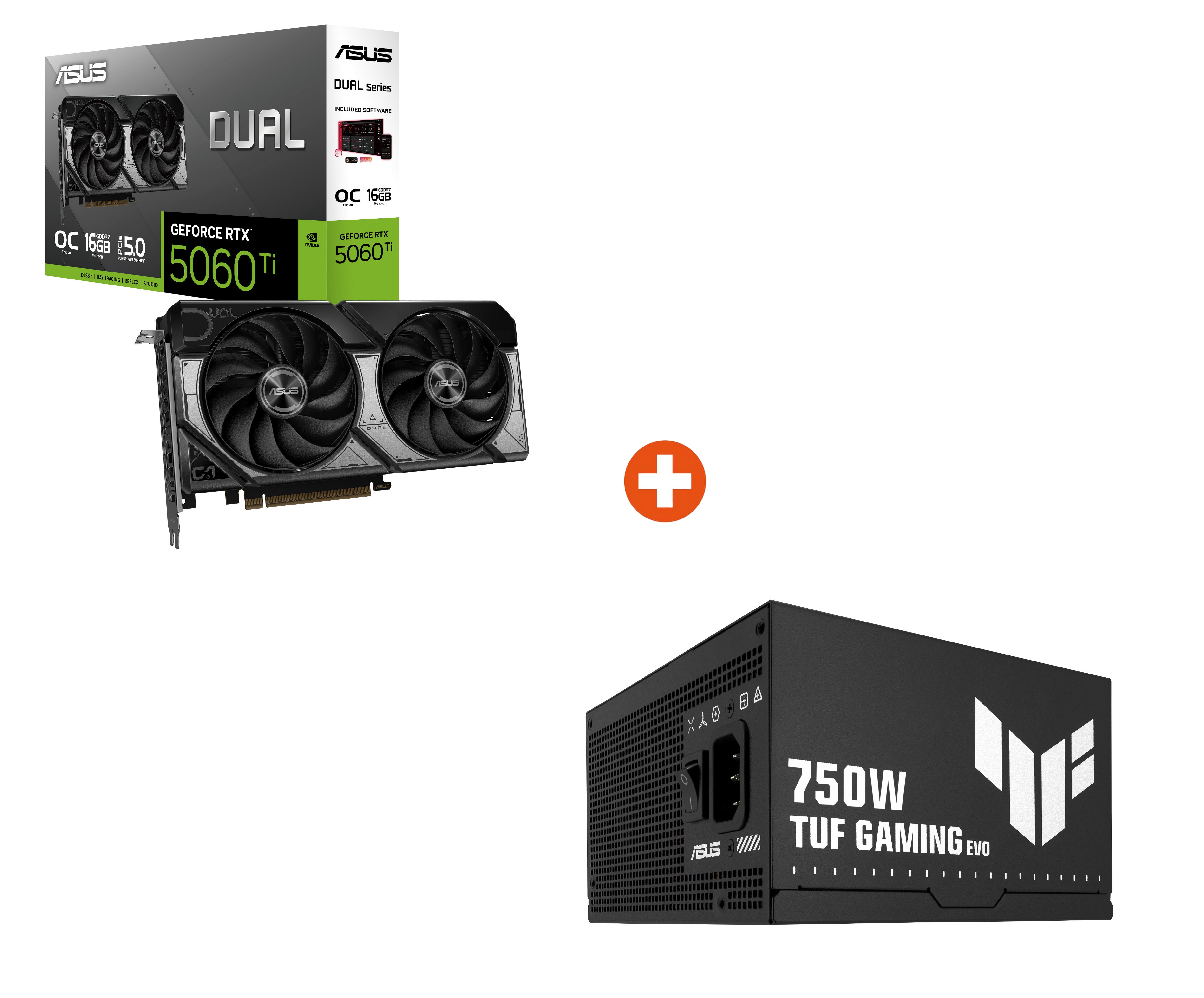ASUS LEVEL UP #7 Bundle (DUAL-RTX5060TI + TUF-GAMING-750B-EVO)