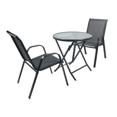 3tlg Balkonset Gartenmöbel Stapelstühle Set Sonlas