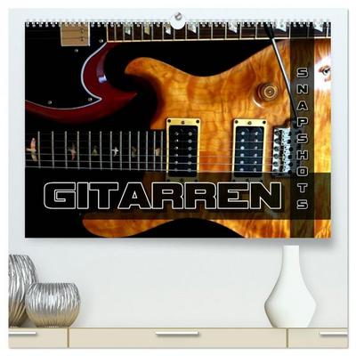 Gitarren Snapshots (hochwertiger Premium Wandkalender 2026 DIN A2 quer), Kunstdruck in Hochglanz