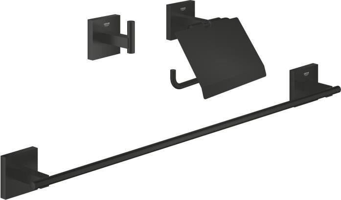 Grohe 3-in-1 accessoire set voor douche - Matzwart - Metaal - 411242430