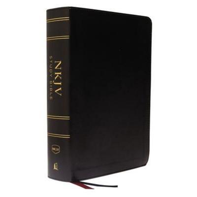 NKJV Study Bible, Leathersoft, Black, Full-Color, Thumb Indexed, Comfort Print, Gebundene Ausgabe von Thomas Nelson, Harper Collins (US),