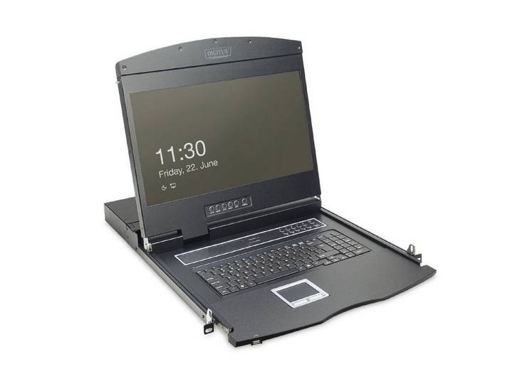 Digitus Netzwerkschrank Modulare Konsole mit 19' TFT (48,3cm) & Touchpad