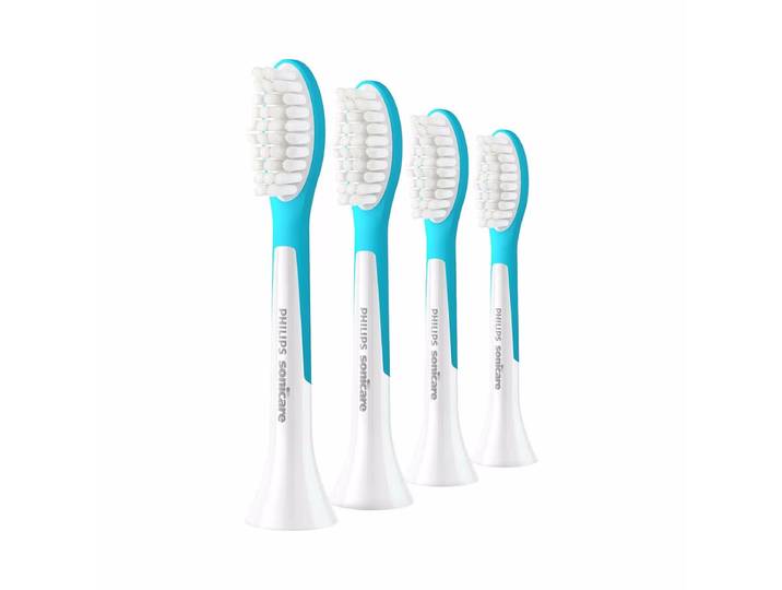 Philips Kids 4St HX6044/90 Ersatz-Zahnbürsten – Ersatzbürste/Zahnpflege Zubehör – schwarz / gelb