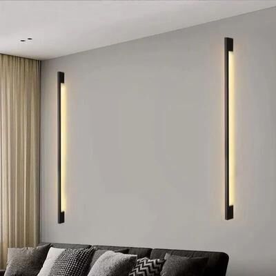 Inspired Living Nordic Minimalist LED Linear Wall Lamp Modern Indoor Strip Light For Living Room & Bedroom 3 color Light 120x3x5cm