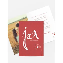 Einladungskarten Hochzeit selbst gestalten mit Spruch und Fotos im Onlinedesigner bei Meine-Kartenmanufaktur.de