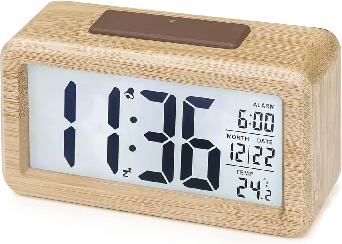 Digitale Wekker met Groot LCD Display en Temperatuurweergave