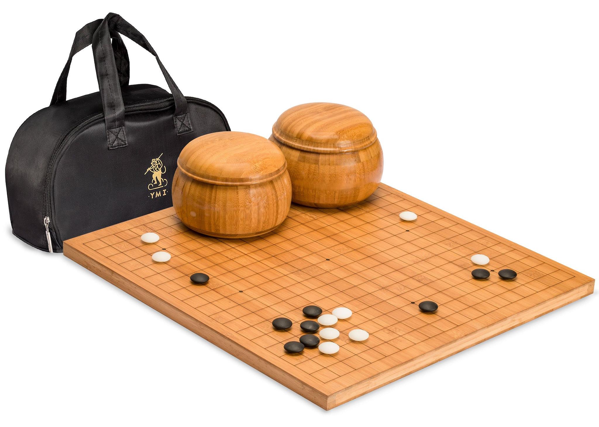 Bambus Go-Spiel 19x19/13x13 mit Yunzi-Steinen und Schalen