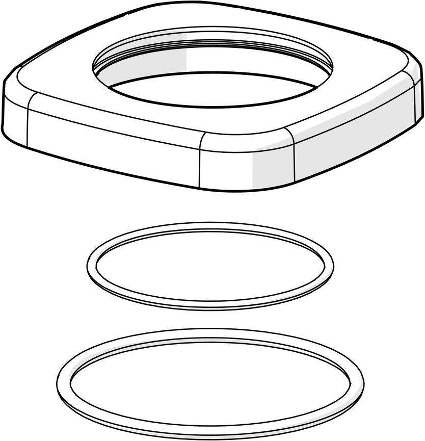 plaque de recouvrement 59914675 75x75 mm, HANSA