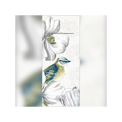 Mank Airlaid Besteckservietten Isabeau "Pub", 40 x 33 cm, 75 Stück - Bestecktaschen Floral Vögel Blumen
