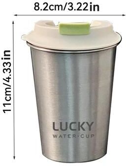 Uplift Picks Stainless Steel Coffee Cup Portable Sealed Water Tumbler With Lid green