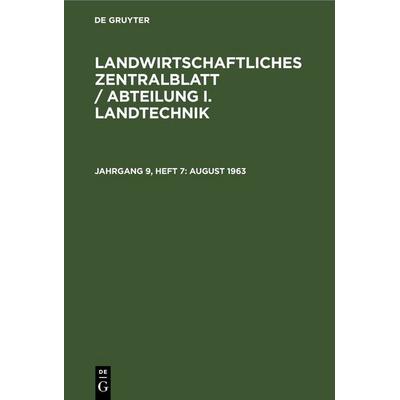 August 1963, Gebundene Ausgabe von , De Gruyter, 978-3-11-259823-8