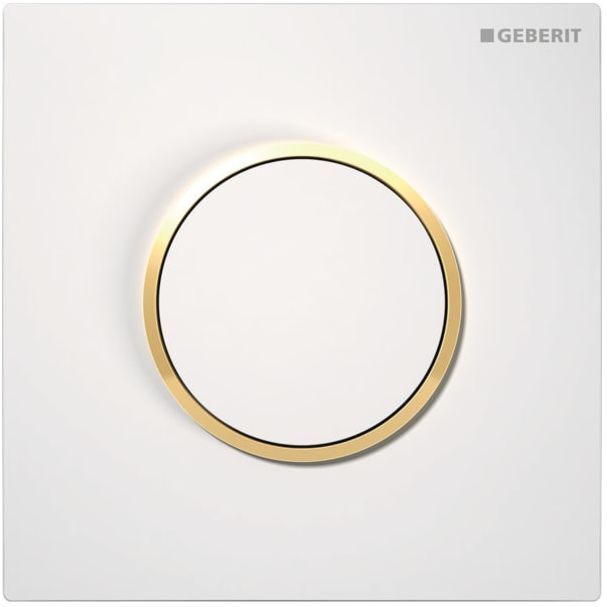 Geberit Hytouch Urinalsteuerung Typ 10 116015KK1 pneumatisch, weiß/vergoldet