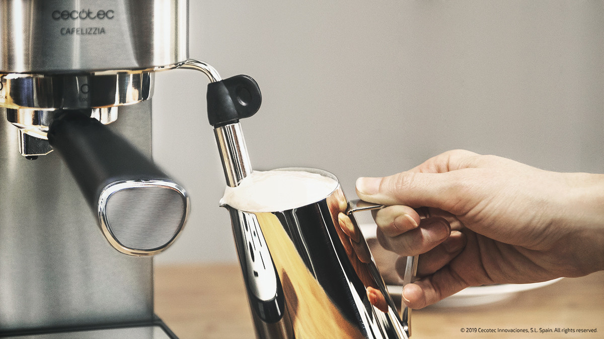Cecotec Cafelizzia 790 Steel Pro handmatige espressomachine, roestvrij staal, 1,2 liter, 20 bar, 1350W