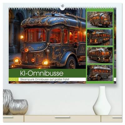KI-Omnibusse (hochwertiger Premium Wandkalender 2027 DIN A2 quer), Kunstdruck in Hochglanz