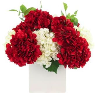 Creative Labs Hydrangeas in Square Ceramic Pot