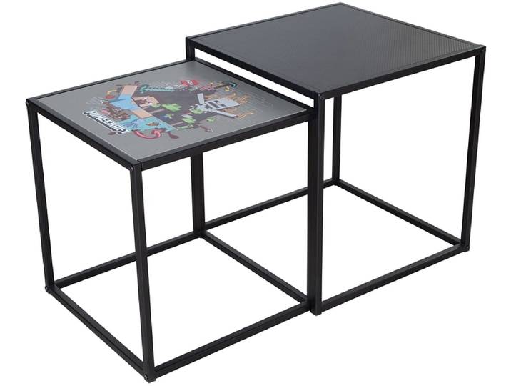 MINECRAFT 2 Beistelltische MINECRAFT 45x45x48cm schwarz